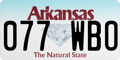 AR license plate 077WBO