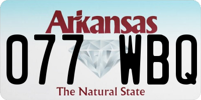 AR license plate 077WBQ