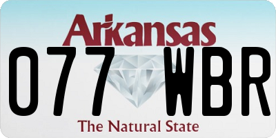 AR license plate 077WBR