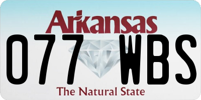 AR license plate 077WBS