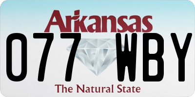 AR license plate 077WBY