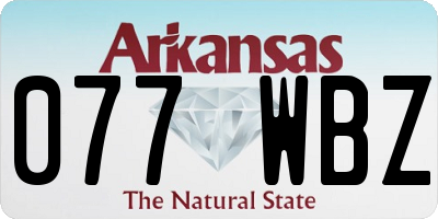 AR license plate 077WBZ