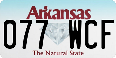 AR license plate 077WCF
