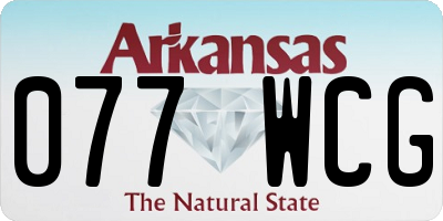 AR license plate 077WCG