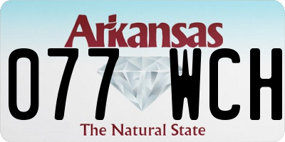 AR license plate 077WCH