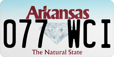 AR license plate 077WCI