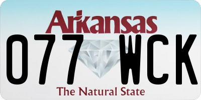 AR license plate 077WCK