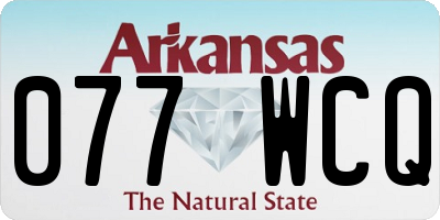 AR license plate 077WCQ