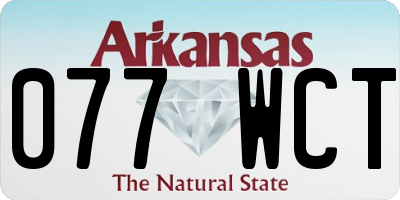 AR license plate 077WCT