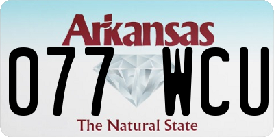 AR license plate 077WCU