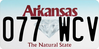 AR license plate 077WCV