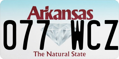 AR license plate 077WCZ