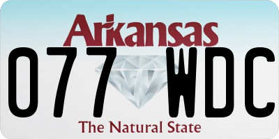 AR license plate 077WDC