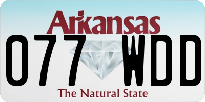 AR license plate 077WDD