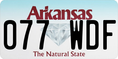 AR license plate 077WDF