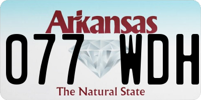 AR license plate 077WDH