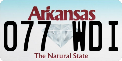 AR license plate 077WDI
