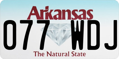 AR license plate 077WDJ