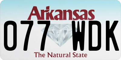 AR license plate 077WDK