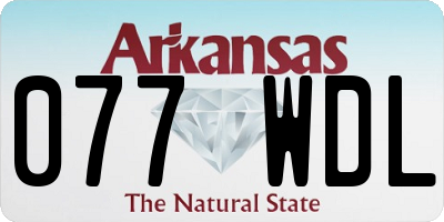 AR license plate 077WDL
