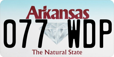 AR license plate 077WDP