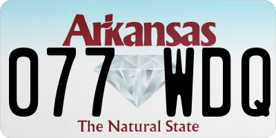 AR license plate 077WDQ