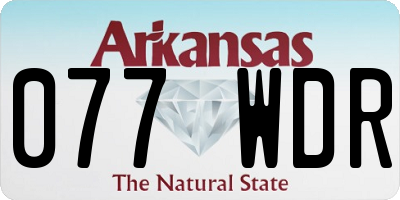 AR license plate 077WDR