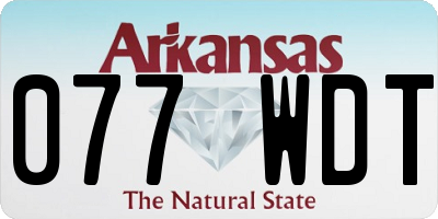 AR license plate 077WDT