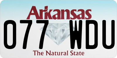 AR license plate 077WDU