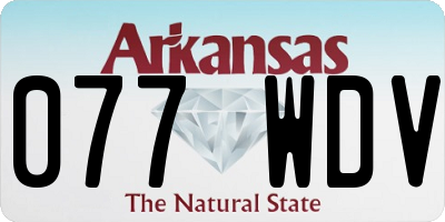 AR license plate 077WDV