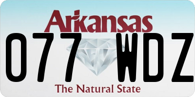AR license plate 077WDZ