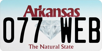 AR license plate 077WEB