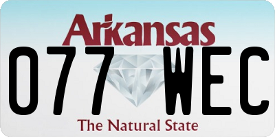 AR license plate 077WEC