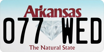AR license plate 077WED
