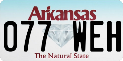 AR license plate 077WEH