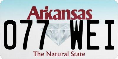 AR license plate 077WEI