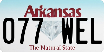AR license plate 077WEL