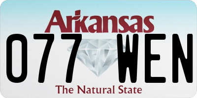 AR license plate 077WEN