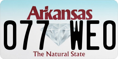 AR license plate 077WEO