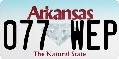 AR license plate 077WEP
