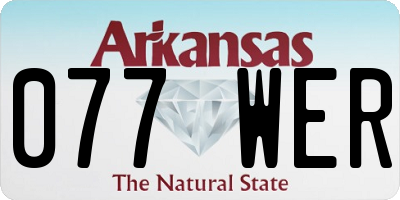 AR license plate 077WER