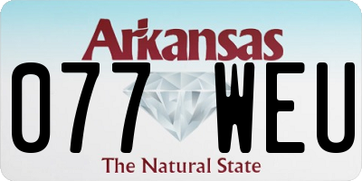 AR license plate 077WEU