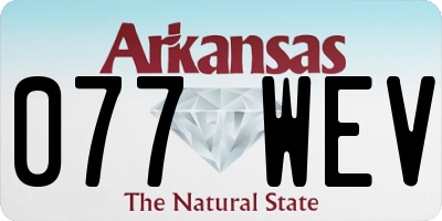 AR license plate 077WEV