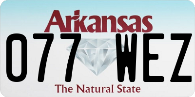 AR license plate 077WEZ