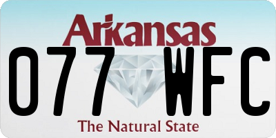 AR license plate 077WFC