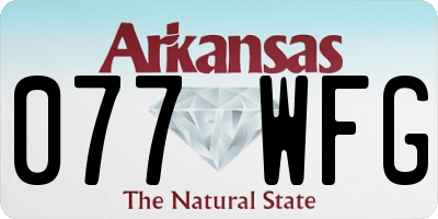 AR license plate 077WFG