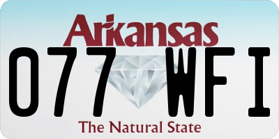 AR license plate 077WFI