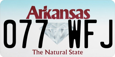 AR license plate 077WFJ