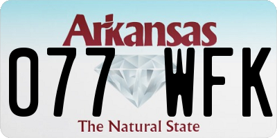AR license plate 077WFK