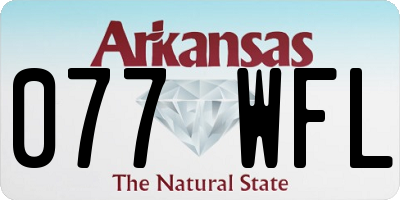 AR license plate 077WFL